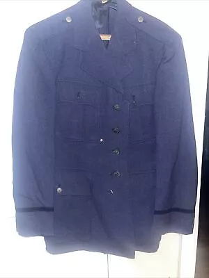 US Air Force Male Officer Dress Blue Service Jacket Coat Military USAF 38-Short • $13.99