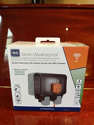£15 • Buy Bg Storm Weatherproof Double Switched 13a Outdoor Socket Wifi Extender Bnib