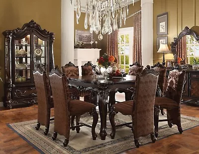 NEW Cherry Brown Counter Height Dining Room Set 9 Piece Square Table Chairs ICAC • $4585.89