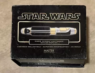 Star Wars MACE WINDU Lightsaber Master Replica .45 Scale SW-302 Original Box COA • $143.53