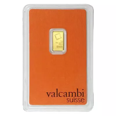 1 Gram Gold Valcambi Bar W/ Assay • $96.40