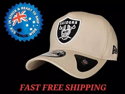 Oakland Las Vegas Raiders Nfl New Era 9forty Beige Snapback Cap Hat La Ny Nba • $36.95