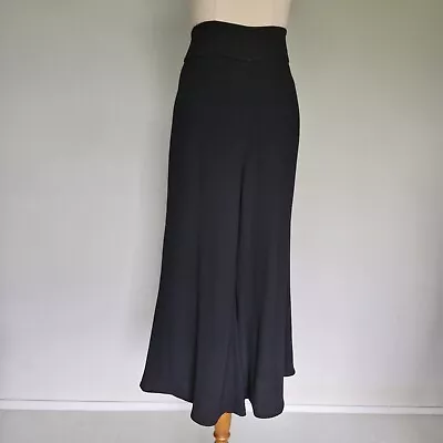 Country Road Black Crepe High Rise Wide Leg Tailored Pants Size 10 • $59