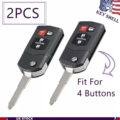 2 For 2010 2011 2012 2013 Mazda Speed 3 Car Remote Key Fob Shell Case 4 Buttons • $15.69