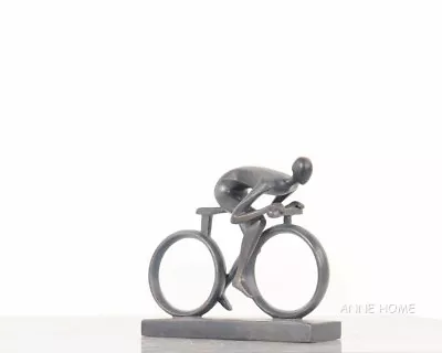 Male Cyclist Figure Sculpture Figurine Statue 8  Cycling Bicycle Art Bike Decor • $53