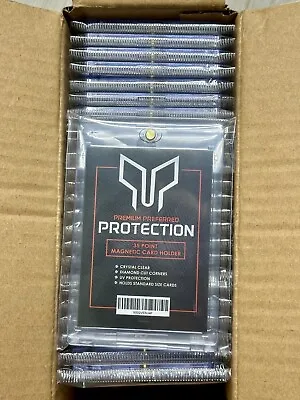 35pt One Touch 25 Count Hard Case Magnetic Ultra Clear Baseball Card Holders Pro • $37.95