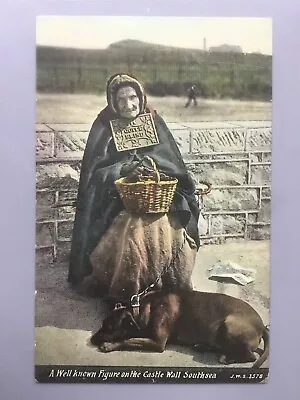 Southsea Local Blind Lady Mrs Bailey & Dog Southsea Castle C.1906 (JWS) Postcard • £9.99