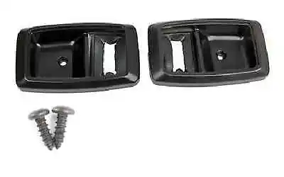 1979-93 Mustang Door Handle Trim Bezels Black Pair Screws Included Ford Tooling • $13.93