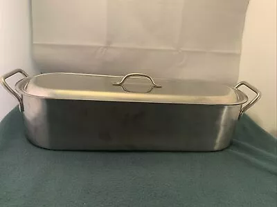 Heavy Duty Commercial STAINLESS STEEL Roasting W/FishRack Large Pan • $24.95