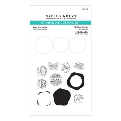 $39.45 • Buy Spellbinders Faux Wax Seals Stamp And Die Set SDS-177