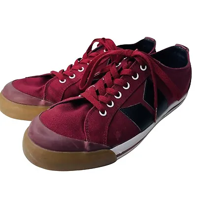 MacBeth Eliot Sneakers Mens Size 8 Vegan Material Maroon Black Skateboard • $28.50