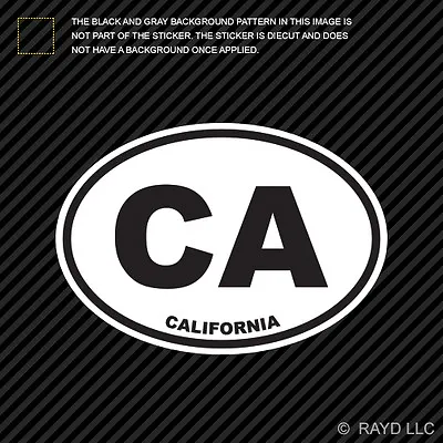 California State Oval Sticker Die Cut Decal CA • $4.96