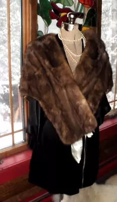 Vintage 1960's Autumn Haze Lush Mink Stole One Size Fits All Excellent! • $54.99