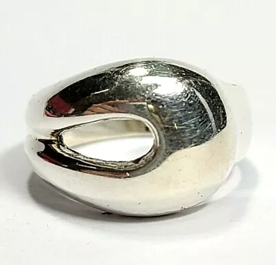 Sterling Silver Modern Art Open Ring Size 5  • $39