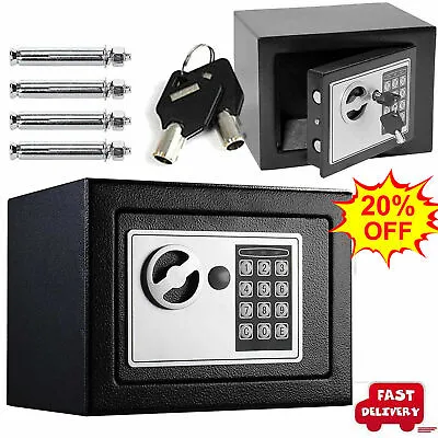 Electronic Password Security Safe Money Cash Deposit Box Office Home Safety Mini • £18.50