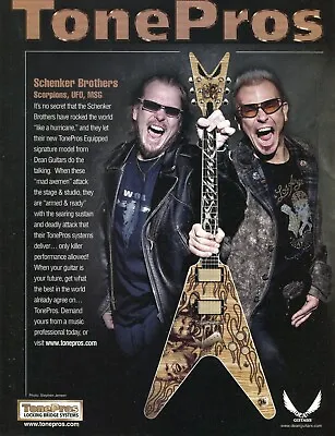 2008 Print Ad Of Dean Guitars TonePros Guitar Schenker Brothers Michael & Rudolf • $9.99