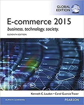 E-Commerce 2015 Global Edition Paperback Carol Laudon Kenneth • $11.34