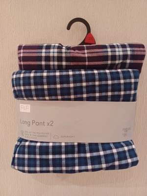 £15 • Buy Tesco F&F Long Supersoft Pyjama Bottoms 2XL - Colour: Maroon & Blue -  £15.00