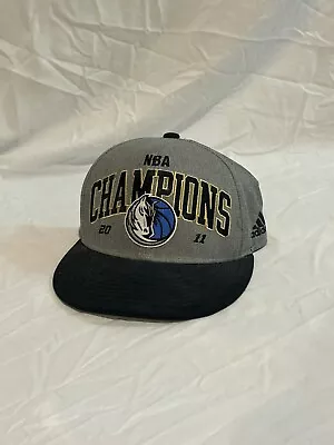 Adidas Dallas Mavericks 2011 NBA Champions Snapback Hat Finals Adjustable Grey • $50