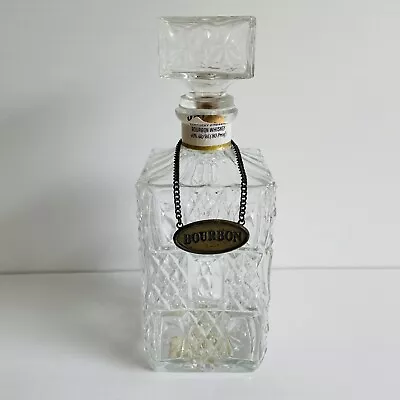Crystal Glass Decanter JIM BEAM Kentucky Straight Bourbon Whisky 750ml - Empty • $39.90