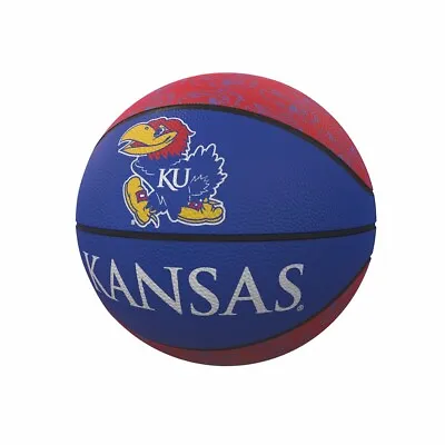 Kansas Jayhawks Mini Rubber Repeating Basketball • $19.95