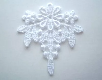 24 Pure White Venise Lace Rayon 1 3/4  X 1 3/4  Dangle Appliques Vl-83 • $9.99