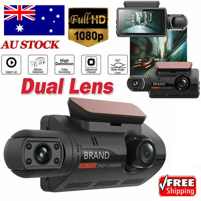 $26.99 • Buy 1080P Front And Rear Dual Lens Car Dash Cam Recorder G Sensor DVR Camera 9B