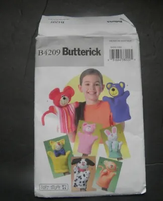  Butterick Pattern B4209 Hand Puppets Bear Pig Dog Monkey Mouse UC FF • $3.99