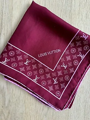 Authentic Vintage Louis Vuitton 100% Silk Scarf Luxury Gift Designer Monogram • £175