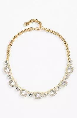 Lee Angel Neiman Marcus By The Sea Collar Crystal Necklace NIP $150 Yellow • $8.58