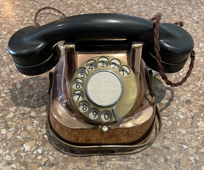 £45 • Buy Vintage Copper Telephone Bakelite Handset Model RTT56B Belgium Phone