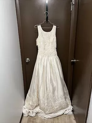 Women’s Size 6 Jessica McClintock Bridal Ivory W/ Pearls Wedding Dress NWT $575 • $50