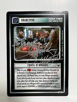Trek Card CCG- SIGNED Star Trek DS9- 2000 Trouble With Tribbles JG Hertzler • $19.99