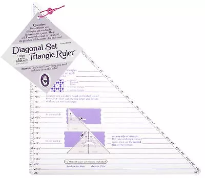 Marti Michell Large Diagonal Set Triangle Ruler-6  To 16  Blocks 8968M • $22.38