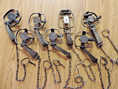 7 Vintage  Victor #1 Long Spring Traps And # 1 Stoploss • $31.99