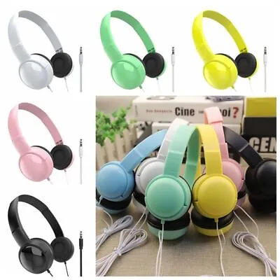 Wired Headphones Bass HiFi Over Ear Headset Earphone Stereo Noise Cancelling HOT • $12.90