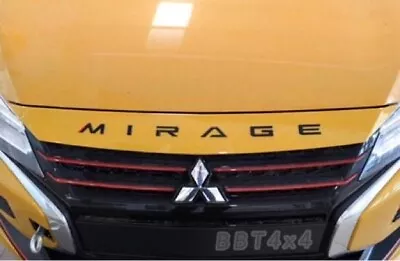 BLACK FRONT 3D ACRYLIC MIRAGE LOGO EMBLEM BADGE NAME For Mitsubishi • $53