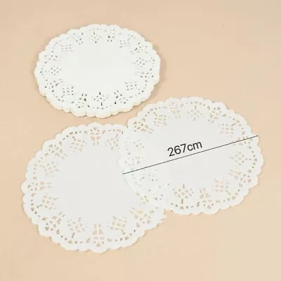 Elegant Round Paper Lace Doilies Perfect For Cake Fried Food And Party Decor • $34.13