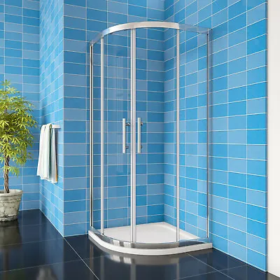 £141 • Buy 1900mm Offset Quadrant Shower Enclosure Cubicle & Tray 8mm EasyClean Glass Door