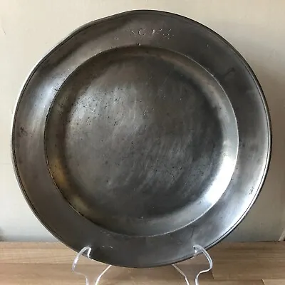Large Block Pewter Or Tin Antique Platter • $70
