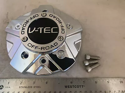 V-Tec Wheels Screw In Chrome Wheel Rim Hub Cover Center Cap C394-6CLVT LG1008-23 • $49