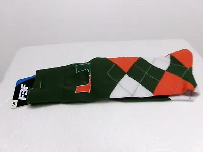 UNIVERSITY Of MIAMI HURRICANES ARGYLE SOCKS Made In U.S.A. • $19.95