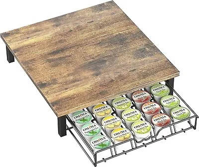 Rustic Brown K-Cup Storage Drawer - Organize Your Coffee Pods In Style-  L7.48 • $21.99