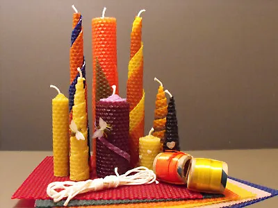£19.80 • Buy Beeswax Rolled Candle Kit.  Make Your Own Beeswax Candles.