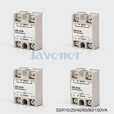 10/25/40/60/80/100A Input 2W-47K560KΩ SSR Single-phase Solid State Relay • $9.34