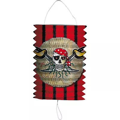 Red Pirate 16cm Hanging Paper Party Lantern Birthday / Halloween • £3.89