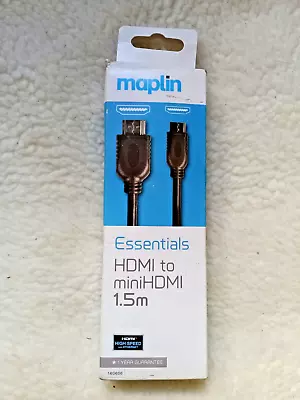 HDMI To Mini HDMI Lead 1.5 M Used For Connecting TV / Audio. New. • £1.99