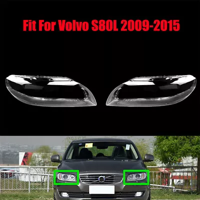 2Pcs Headlight Shell Clear Lens Left Right Cover Fit For Volvo S80L 2009-2015 • $180.13