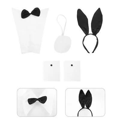  Costumes For Adults Bunny Ears And Tail Cosplay Rabbit Headband Set Accessories • £10.68
