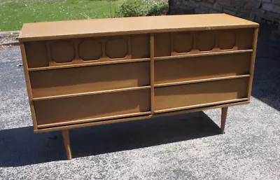 Vintage Mid Century Modern 6 Drawer Dresser Credenza Console 56  Retro Accent • $149